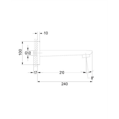 Излив настенный OMNIRES хром (Z23CR)
