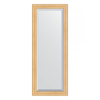 Зеркало настенное Evoform Exclusive 131х51 BY 1153 с фацетом в багетной раме Сосна 62 мм