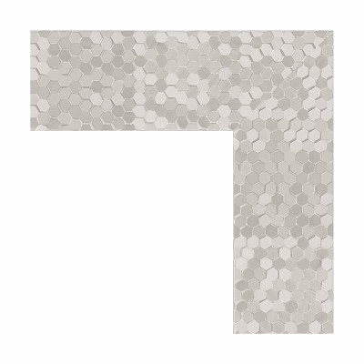 Зеркало настенное Evoform Definite 156х76 BY 3339 в багетной раме Соты алюминий 70 мм