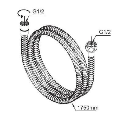 AM.PM F0400364 душевой шланг 1,75 м, хром
