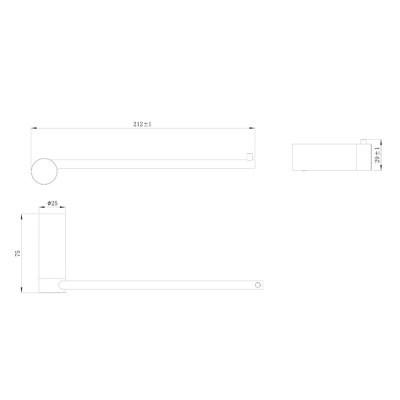 Полотенцедержатель Raiber RP-80004, хром