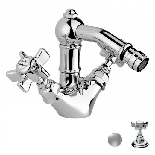 Nicolazzi Classica 1434 NS 18 смеситель для биде с д/к, сатиновый никель/ручка Dames Anglaises