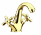 Смеситель для раковины на столешницу Webert Armony AM700102010 вентильный, золото  (AM700102010)