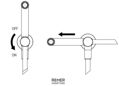 Remer 338M332OW Гигиенический душ - комплект с запорным вентилем (хром)