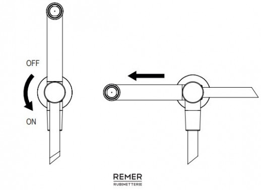 Remer 338M332OW Гигиенический душ - комплект с запорным вентилем (хром)