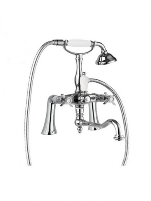Смеситель на борт ванны с ручным душем, шлангом 150 см CEZARES LORD-PBV2-01-Bi