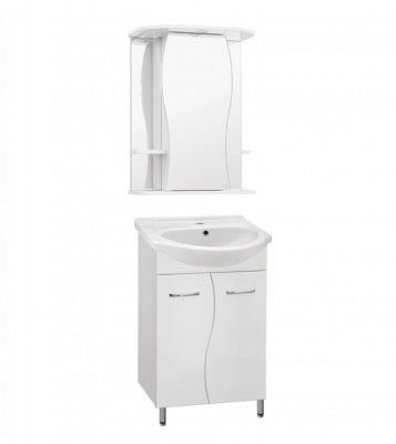 Комплект мебели для ванной Style Line Эко Волна №12 55 белый (ЛС-00000099)