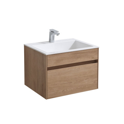 Тумба под раковину Vincea Chiara 600 подвесная 1 ящик soft-close, N.Oak VMC-2C600NO