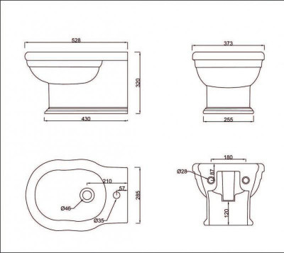 Биде подвесное Belbagno boheme bb115bh