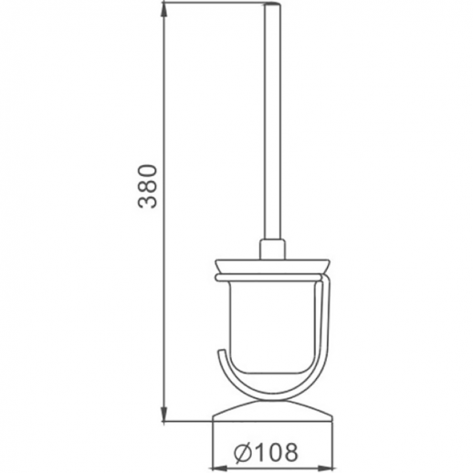 Ершик для унитаза Haiba HB910 (металл стекло) хром