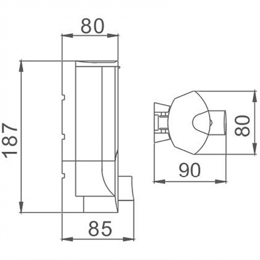Дозатор для жидкого мыла Haiba HB407 (пластик) матовый