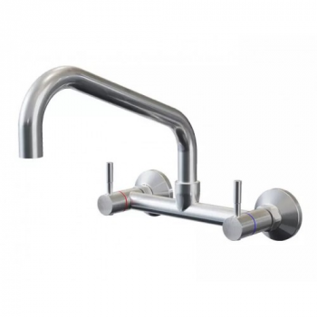 Cмеситель профессиональный ROTPUNKT настенный, сатин матовый