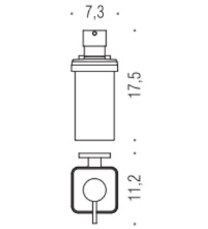 Дозатор для жидкого мыла COLOMBO BasicQ B9337, стекло/хром