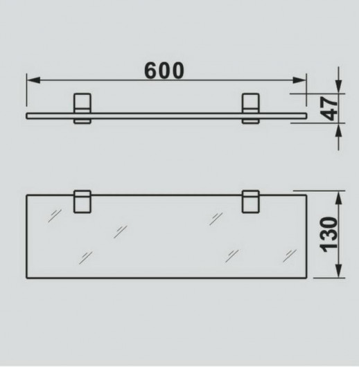 Полка стеклянная Art&Max Gina AM-G-2737-Nr
