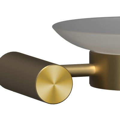 Мыльница Raiber Graceful RPG-80008 золото матовое настенная латунь / стекло