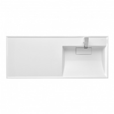 Мебельная раковина Aquaton Лондри 1200 (1A72243KLH010), литьевой мрамор, белый, глянцевая