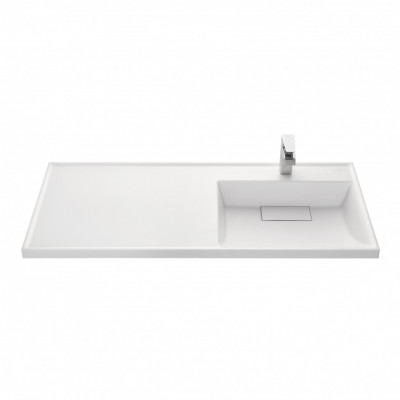 Мебельная раковина Aquaton Лондри 1200 (1A72243KLH010), литьевой мрамор, белый, глянцевая