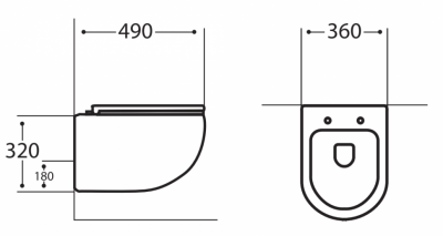 Унитаз Avimano Emotion 1000022 подвесной с микролифтом, черный матовый