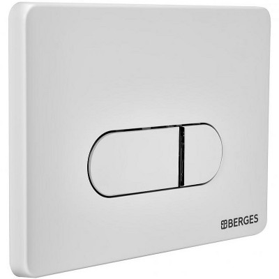 Клавиша смыва Berges Novum D4 040034 Soft Touch белая ABS-пластик