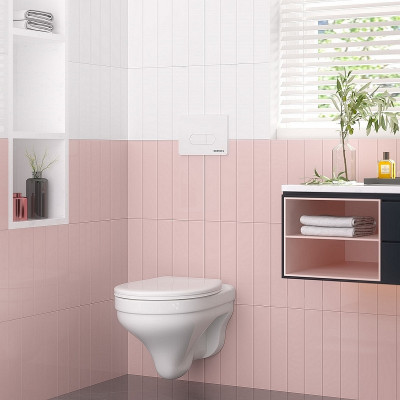 Клавиша смыва Berges Novum D4 040034 Soft Touch белая ABS-пластик