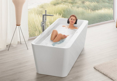 Villeroy & Boch Squaro Edge 12 duo UBQ180SQE7PDV-01 ванна, 180см х 80см, кварил, белый Alpin