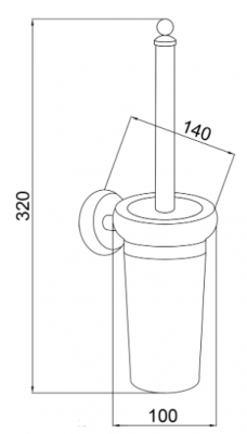Boheme PALAZZO 10164 ершик настенный, золото/черный