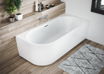 Ванна акриловая Riho Desire Velvet White 184x84 L B088001105 (BD0610500000000) без гидромассажа овальная
