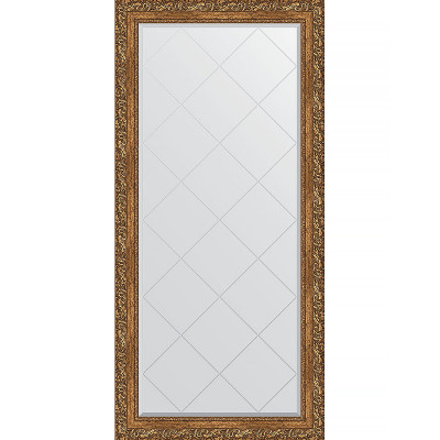 Зеркало настенное Evoform ExclusiveG 157х75 BY 4271 с гравировкой в багетной раме Виньетка бронзовая 85 мм