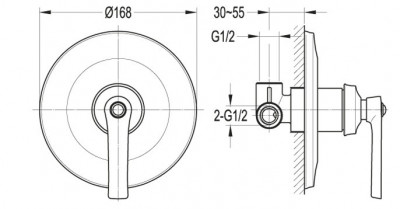 Смеситель Cezares LIBERTY-DIM-01 для душа