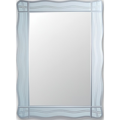 Зеркало в ванную Frap 45 F622 голубое матовое прямоугольное