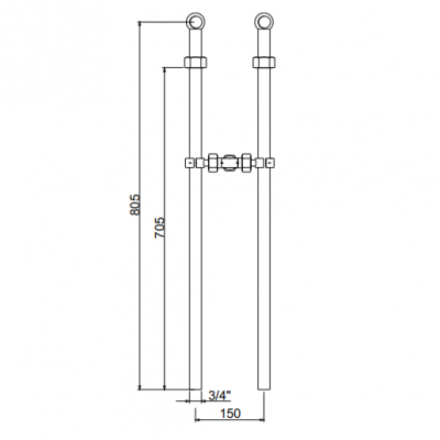 MIGLIORE Ricambi 18020 колонны напольные 80 см, золото