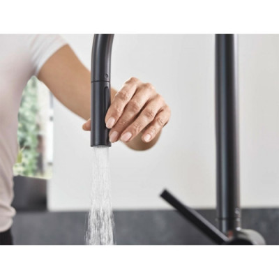 Смеситель для кухни с вытяжным изливом Hansgrohe Talis M54 72803800 (нерж. сталь)