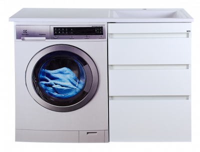 Тумба под раковину Misty Фостер - 55 с 3 ящ. напольная под стиральную машину (Э-Фос01055-01Н3Я)