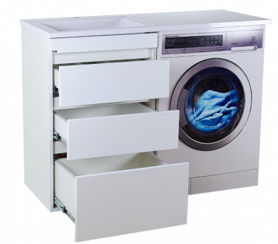 Тумба под раковину Misty Фостер - 55 с 3 ящ. напольная под стиральную машину (Э-Фос01055-01Н3Я)