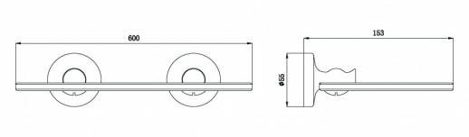 Полка стеклянная RUSH Crete (CR35610)