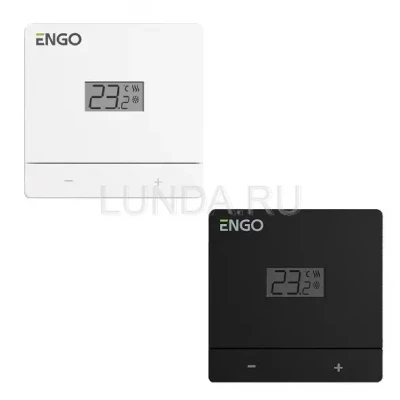 Термостат комнатный Easy накладной, проводной, с дисплеем, Engo EASY230B