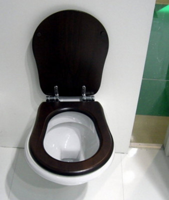 KERASAN Retro 108840 noc/cr сиденье для унитаза с микролифтом, дерево/хром