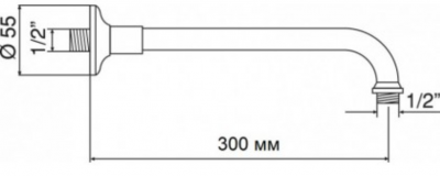 Излив для верхнего душа Cezares бронза (CZR-U-TDA-30-02)