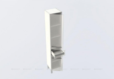 Шкаф-пенал для ванной Aquanet Верона 35 L белый (00187487)