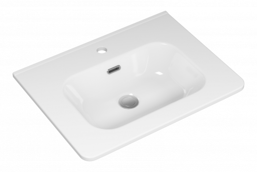Тумба напольная Brevita Risacca Crema 60 серая (RIS-06060-0342Я) с раковиной
