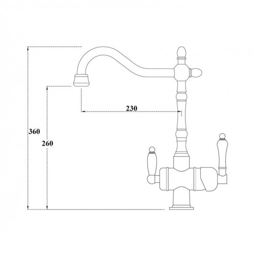 Zorg Sanitary ZR 326 YF смеситель для кухни под фильтр, хром