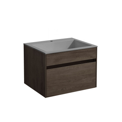Тумба под раковину Vincea Chiara 600 подвесная 1 ящик soft-close, R.Oak VMC-2C600RO