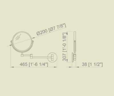 NOFER BRASS 08009.2.B косметическое зеркало