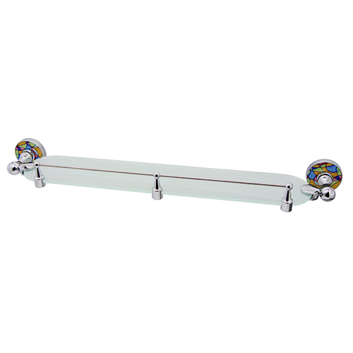 WasserKRAFT Diemel K-2244 полка с бортиком, матовое стекло/хром