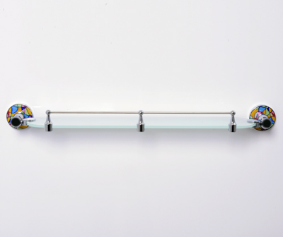 WasserKRAFT Diemel K-2244 полка с бортиком, матовое стекло/хром