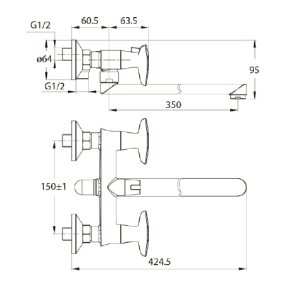 IDDIS Copter COPSBL2i10WA смеситель для ванны с душем