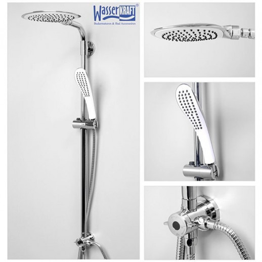 WasserKRAFT A045 комплект душевой 93,5см х 41,5см, хром
