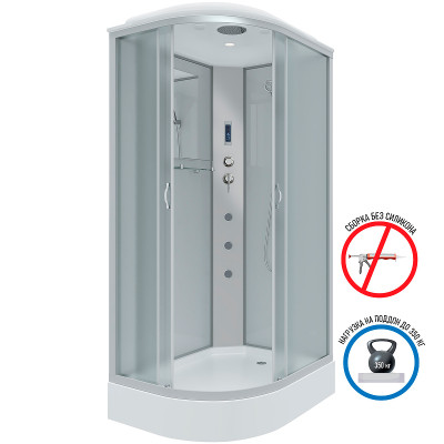 Душевая кабина Niagara Classic 120x80 R NG-3312-14RF с гидромассажем асимметричная