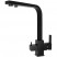 Смеситель для кухни Haiba HB76803-7 с подключением фильтра (нерж сталь) черный