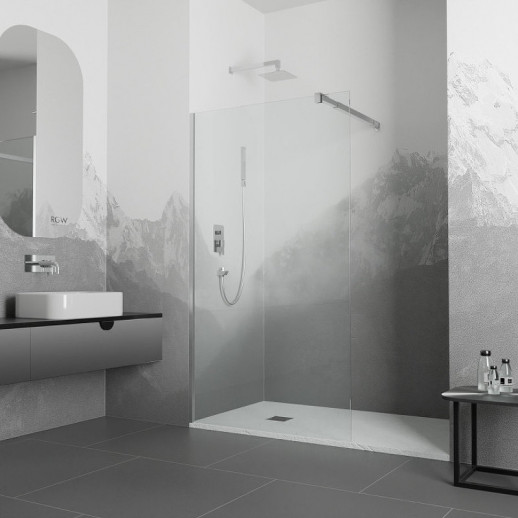 Душевая перегородка RGW Walk In WA-001 70 351000107-11 прозрачная профиль хром